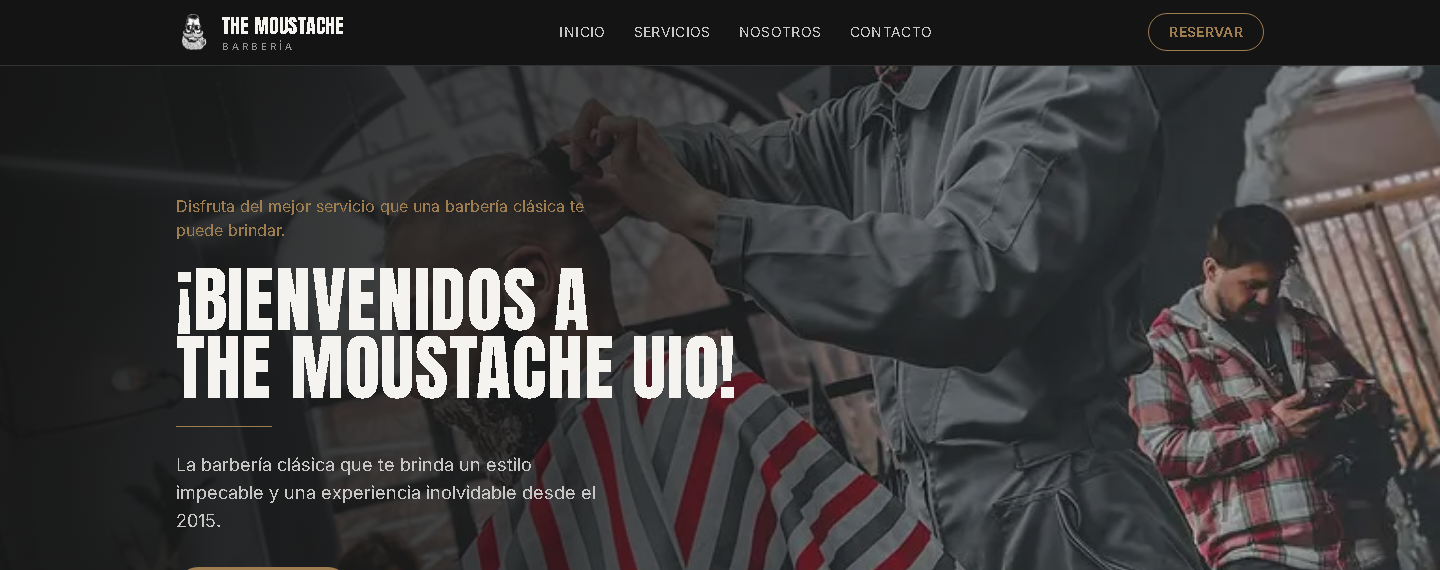 Sitio web para barbería The Moustache
